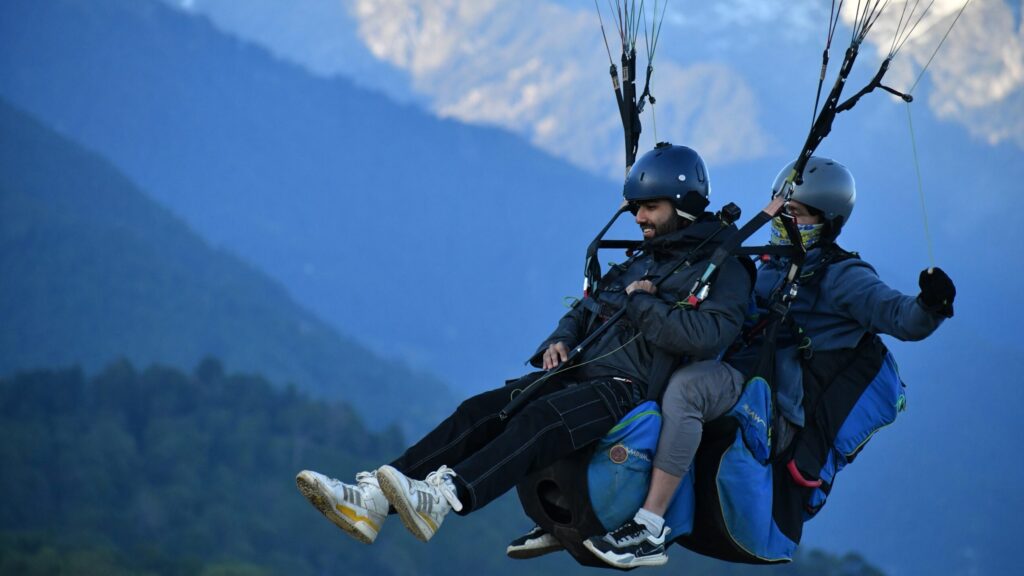 Experiencing paragliding for the first time