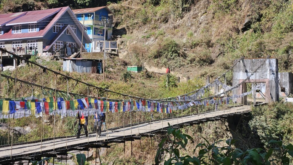 crossing the srikhola bridge back!