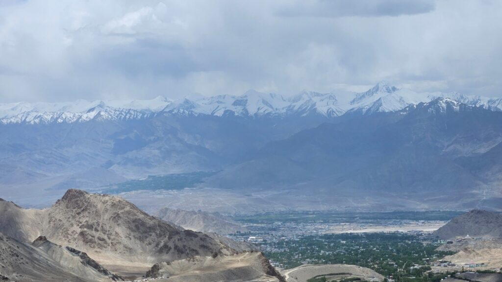 Khardung La Nubra Valley Pangong itinerary - Leh top view